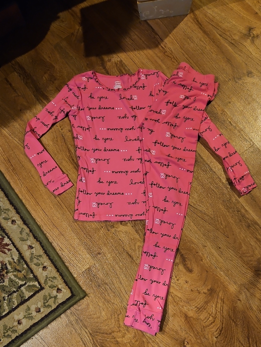 Girls Carter's 2 Pc Pajama Set Size 12/12A